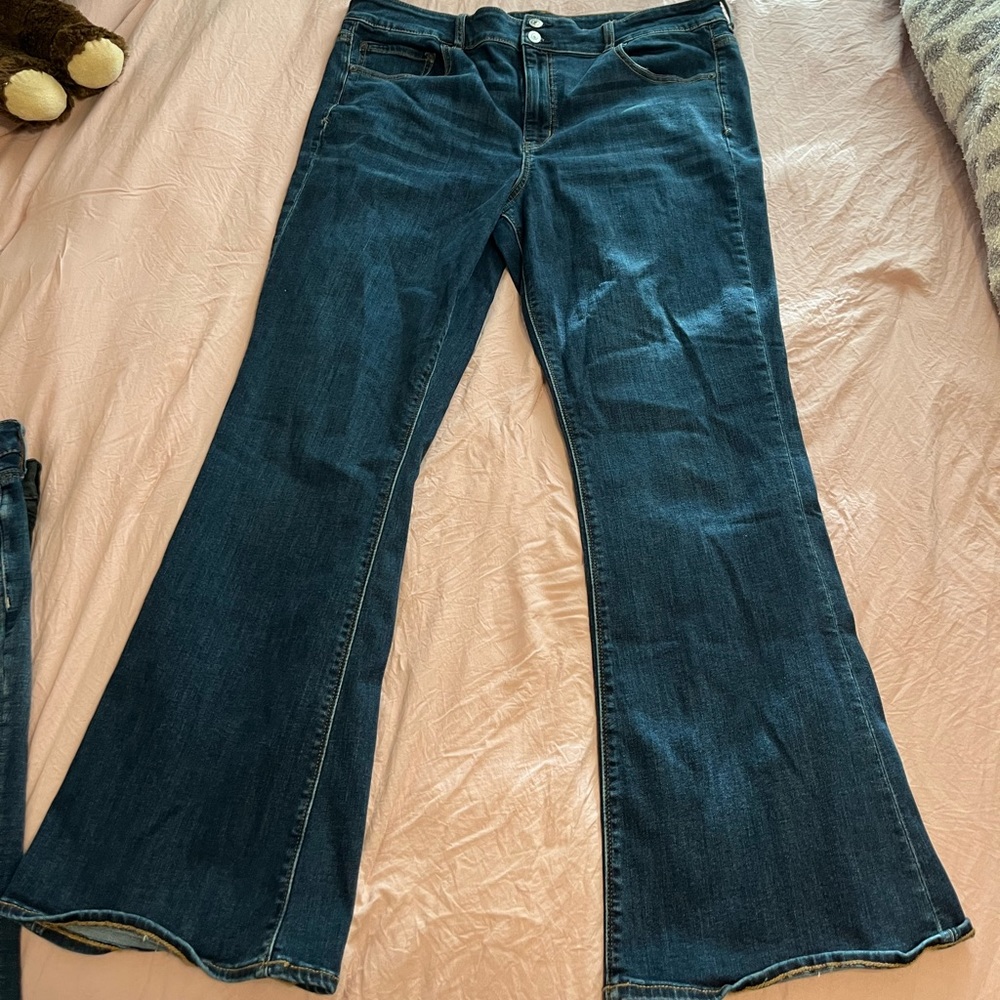 american eagle high rise artist flare